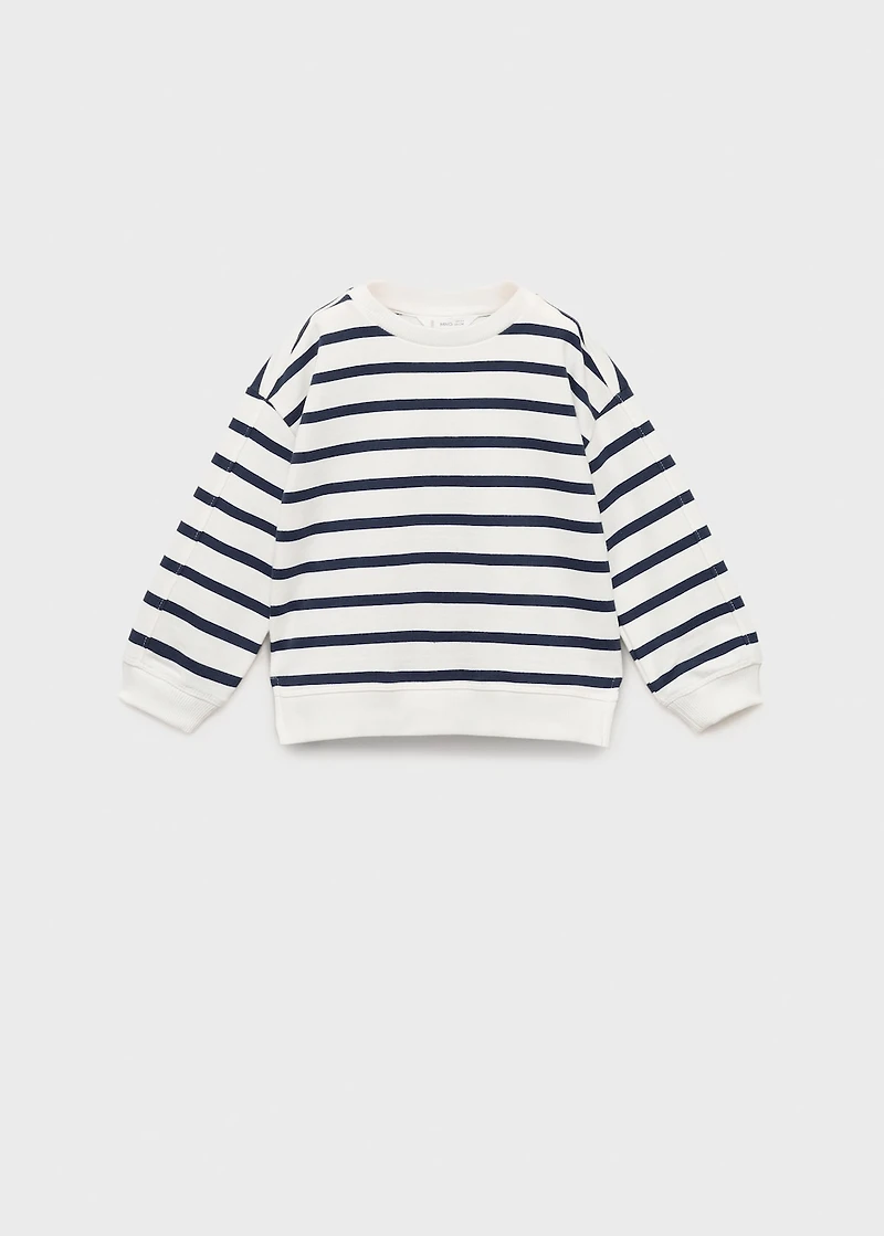 Striped cotton-blend sweatshirt