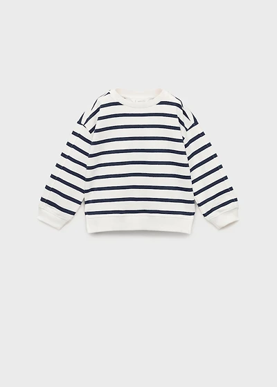 Striped cotton-blend sweatshirt