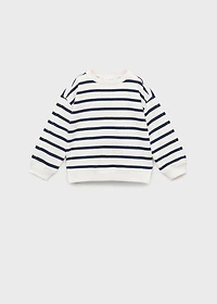 Striped cotton-blend sweatshirt