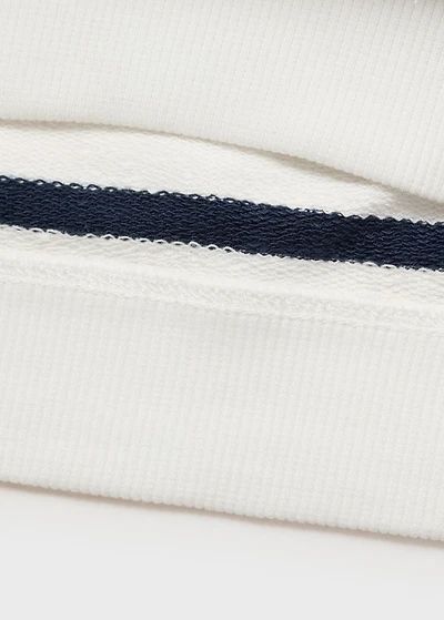 Striped cotton-blend sweatshirt