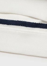 Striped cotton-blend sweatshirt