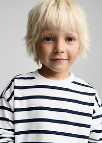 Striped cotton-blend sweatshirt