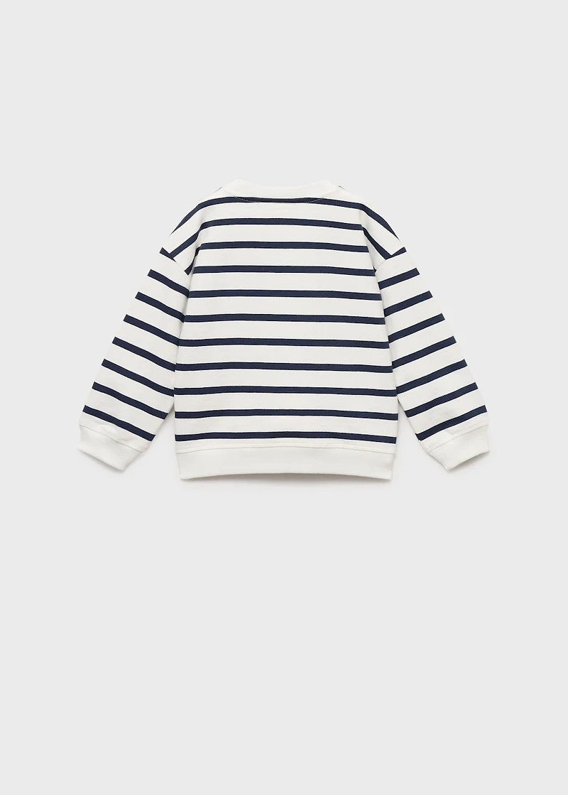 Striped cotton-blend sweatshirt