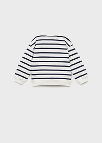 Striped cotton-blend sweatshirt