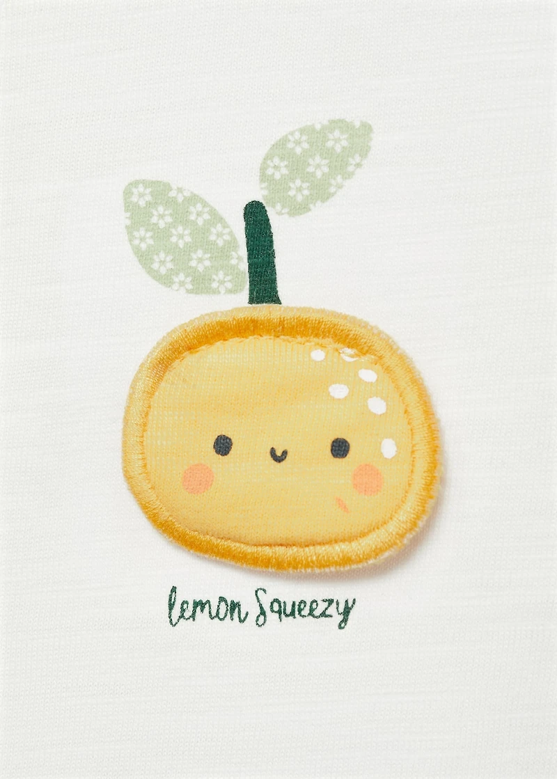 Embossed cotton t-shirt