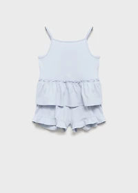 Pajama shorts with ruffles