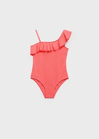 Asymmetric ruffle swimsuit