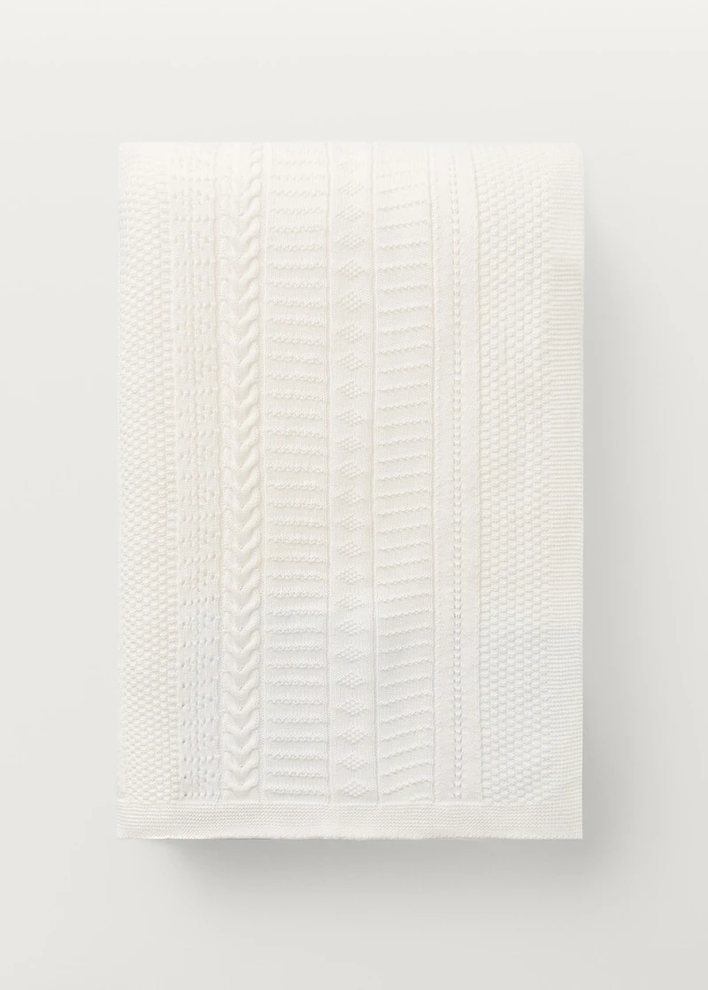 Children's cotton knitted blanket