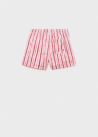 Striped drawstring swimsuit