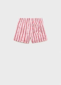Striped drawstring swimsuit
