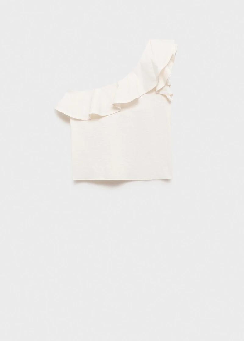 Asymmetrical ruffle top