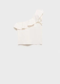 Asymmetrical ruffle top