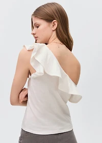 Asymmetrical ruffle top
