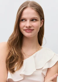 Asymmetrical ruffle top