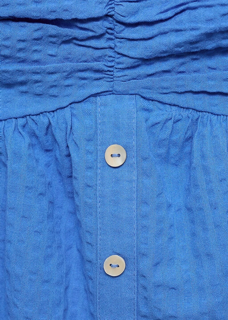 Ruched strapless top