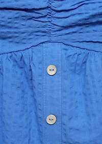 Ruched strapless top