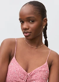 Printed ruched dress