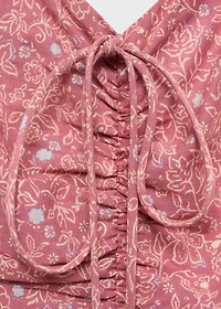 Printed ruched dress