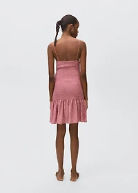 Printed ruched dress