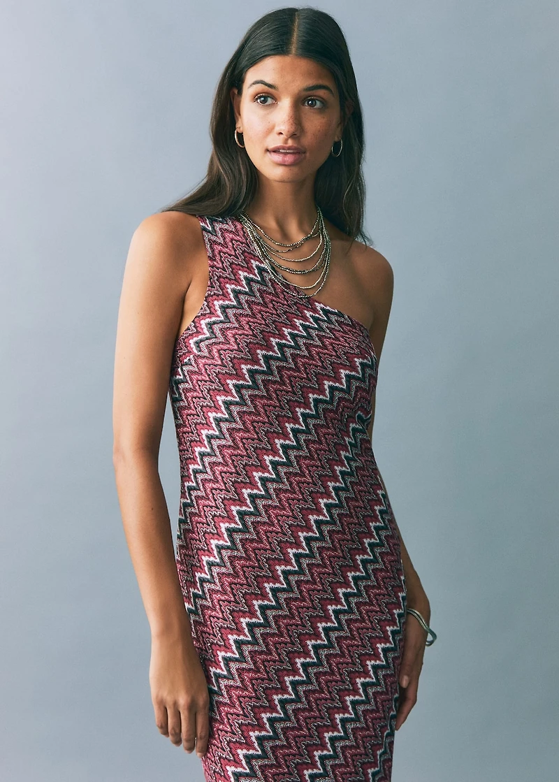 Zig-zag print dress