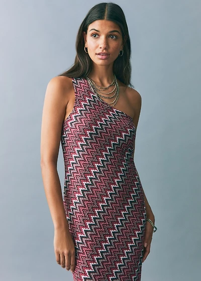 Zig-zag print dress