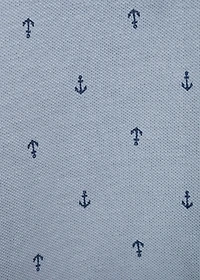 Printed cotton polo shirt