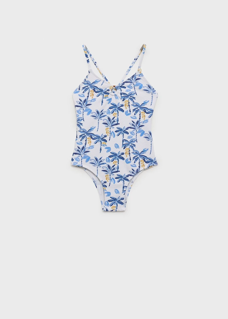 Tropical print swimsuit