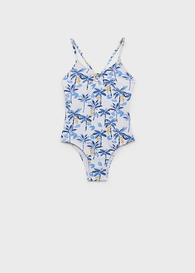 Tropical print swimsuit