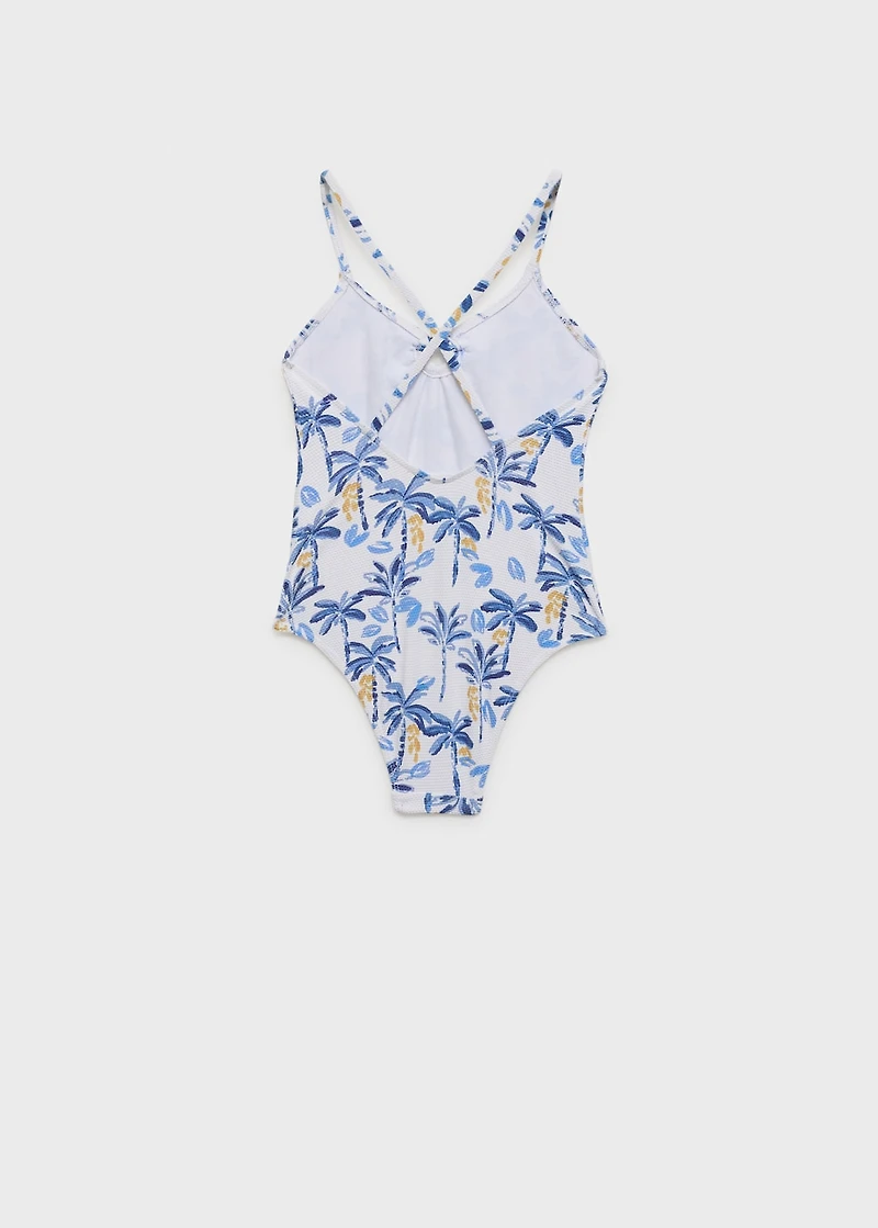 Tropical print swimsuit