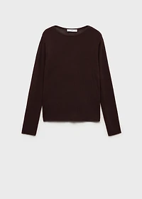 Linen-blend boat-neck sweater