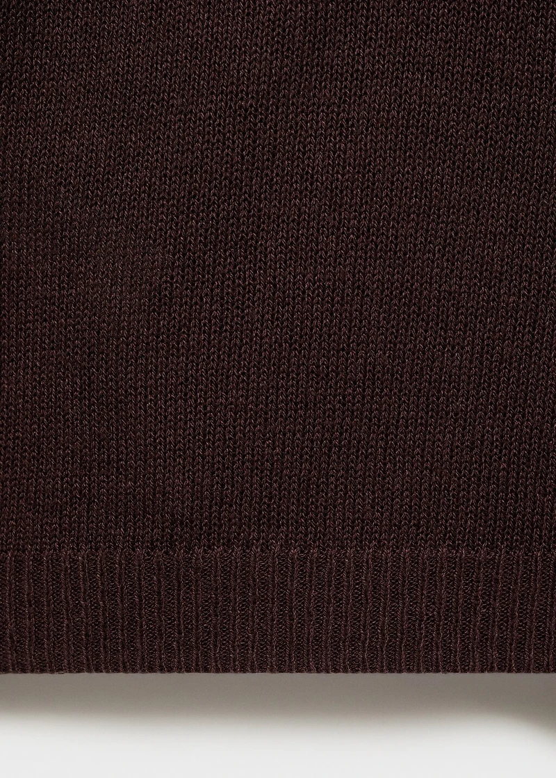 Linen-blend boat-neck sweater