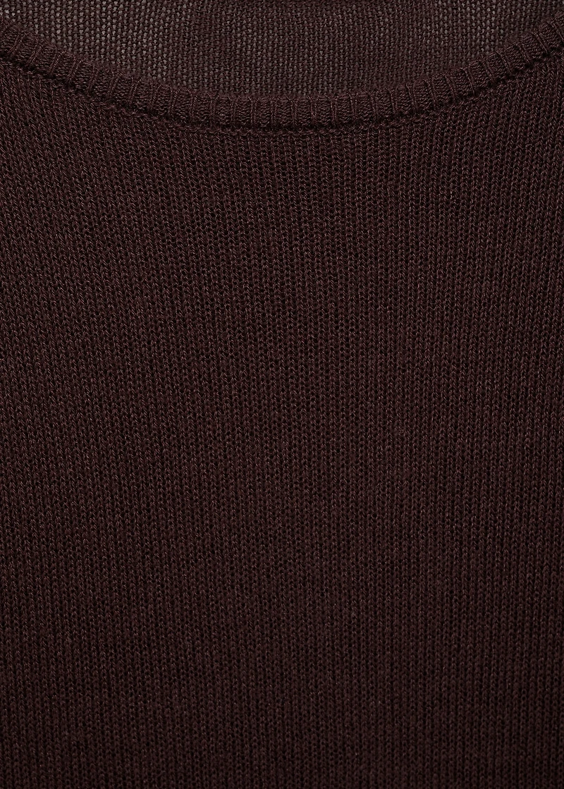 Linen-blend boat-neck sweater