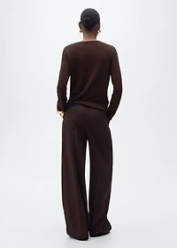 Linen-blend boat-neck sweater