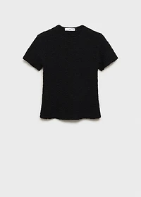 Textured cotton-blend t-shirt