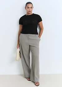 Textured cotton-blend t-shirt