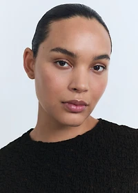 Textured cotton-blend t-shirt