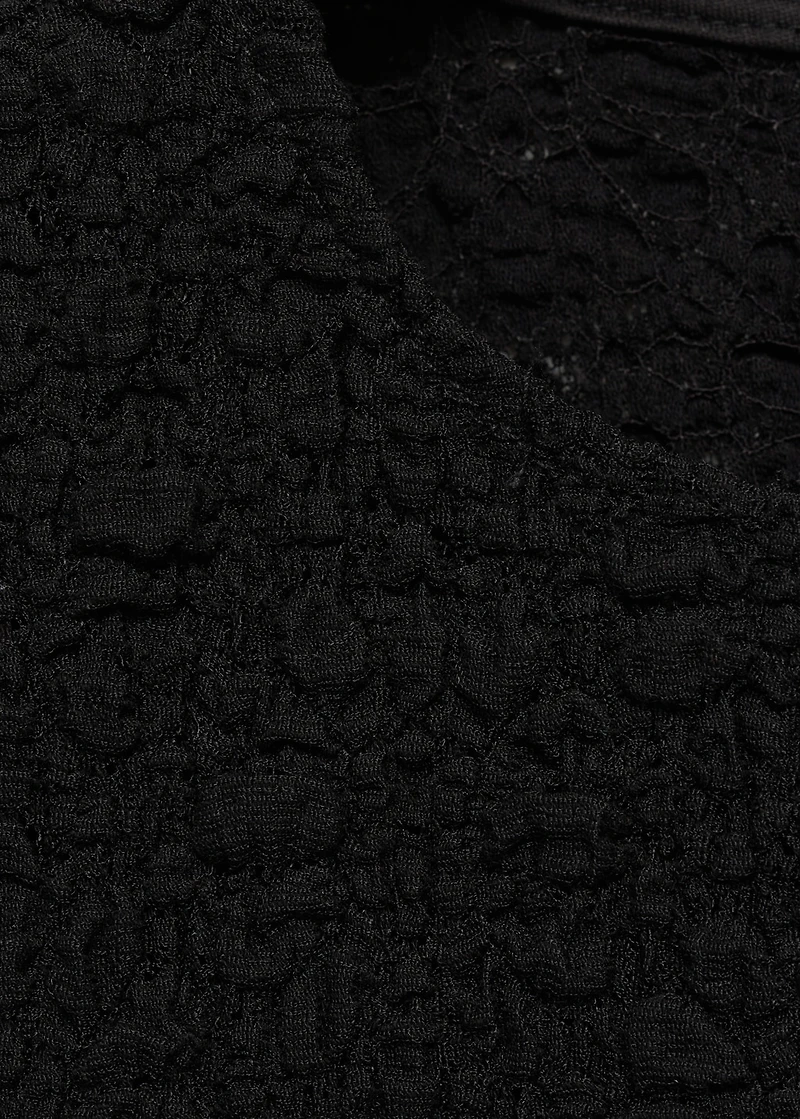 Textured cotton-blend t-shirt