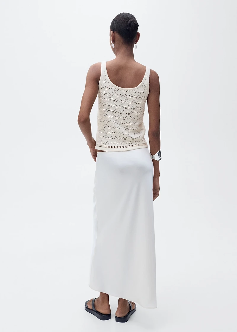 Knit top with lace accents