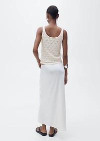 Knit top with lace accents