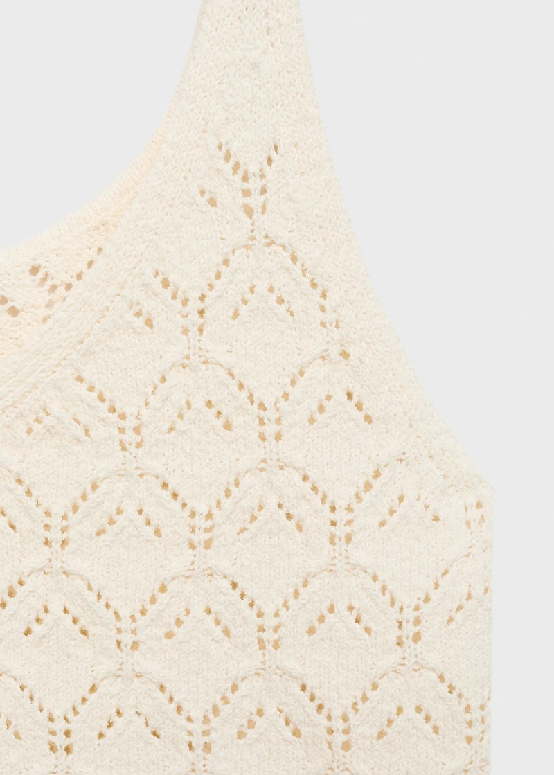 Knit top with lace accents