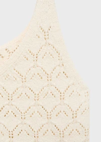 Knit top with lace accents