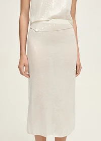 Knitted pencil skirt with sequins