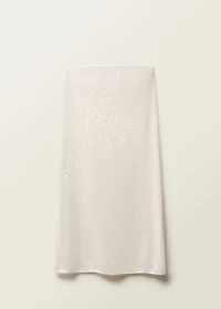 Knitted pencil skirt with sequins