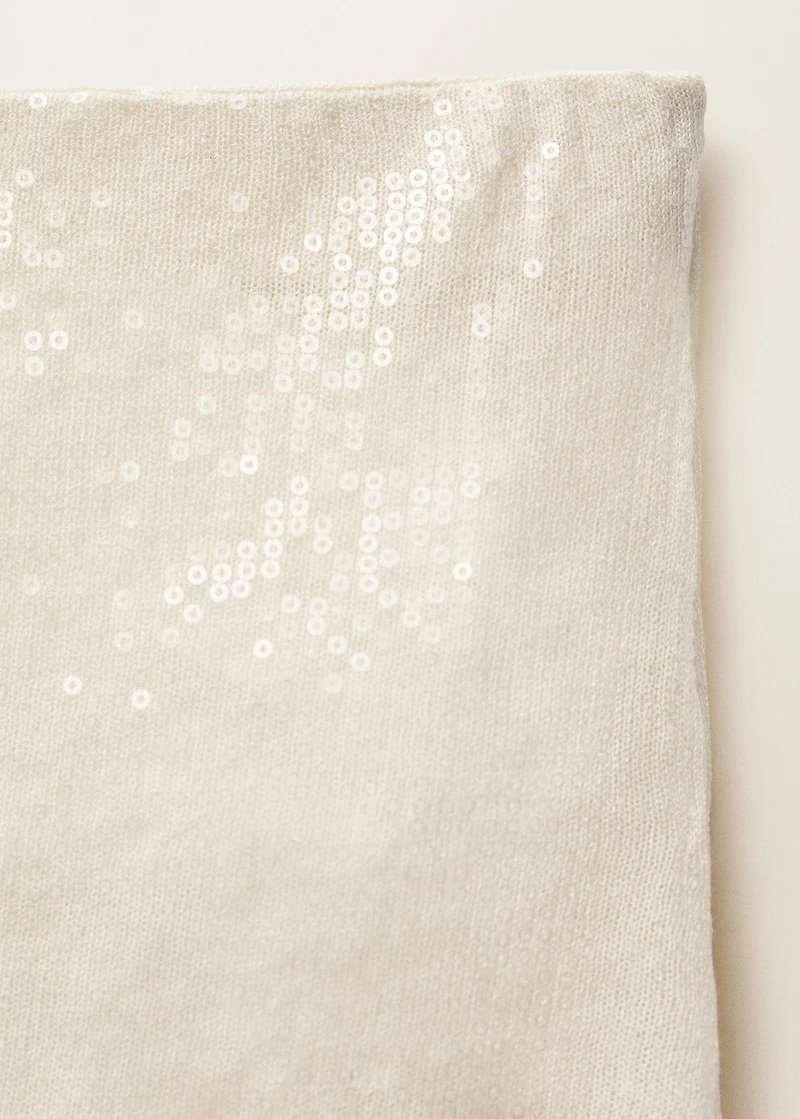 Knitted pencil skirt with sequins