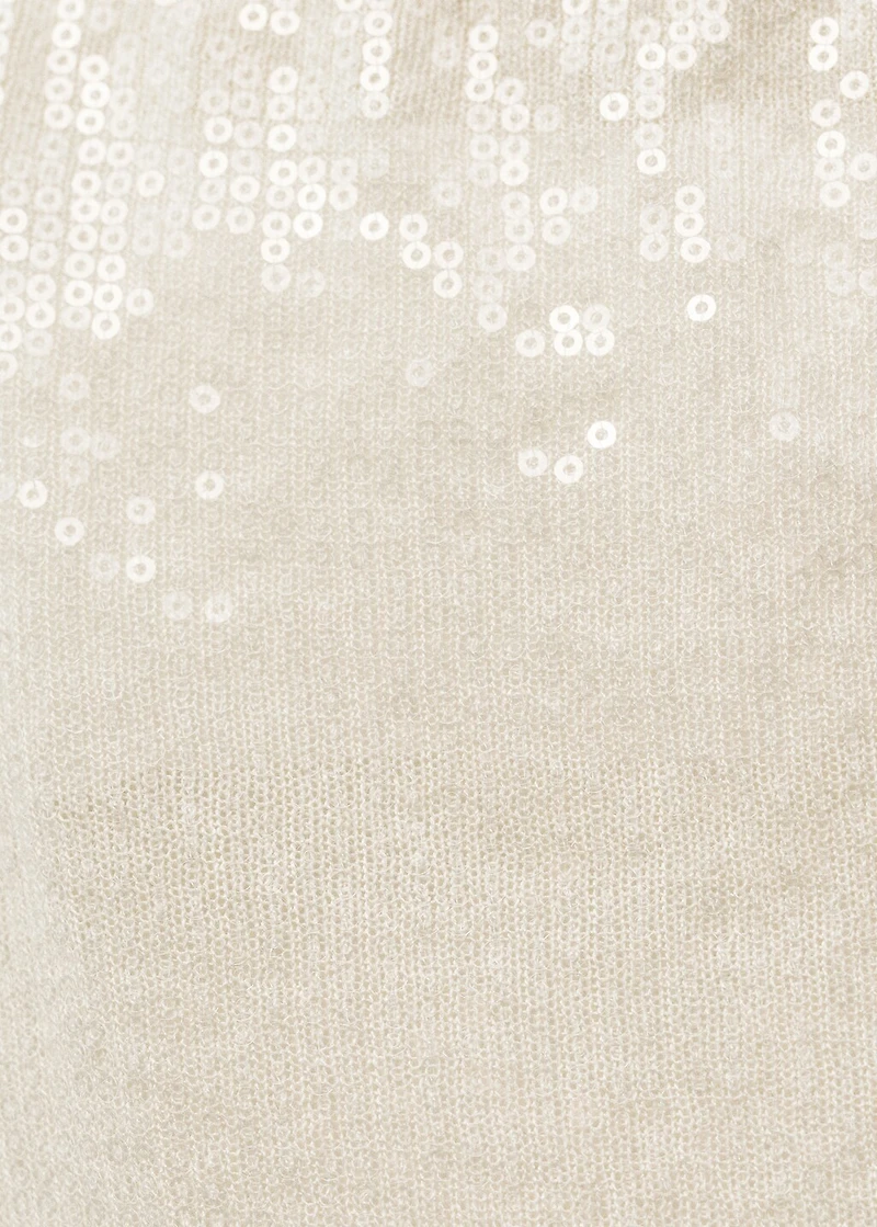 Knitted pencil skirt with sequins