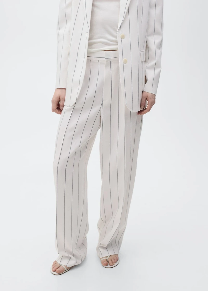 Striped suit pants
