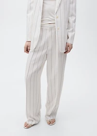 Striped suit pants