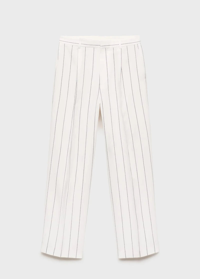 Striped suit pants