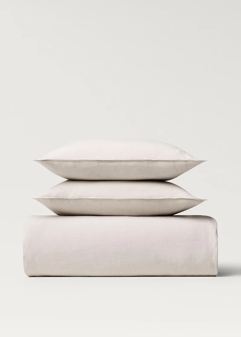 Washed linen duvet cover for / cm bed