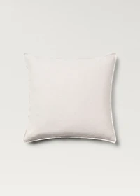 Two washed linen pillowcases 60x60 cm